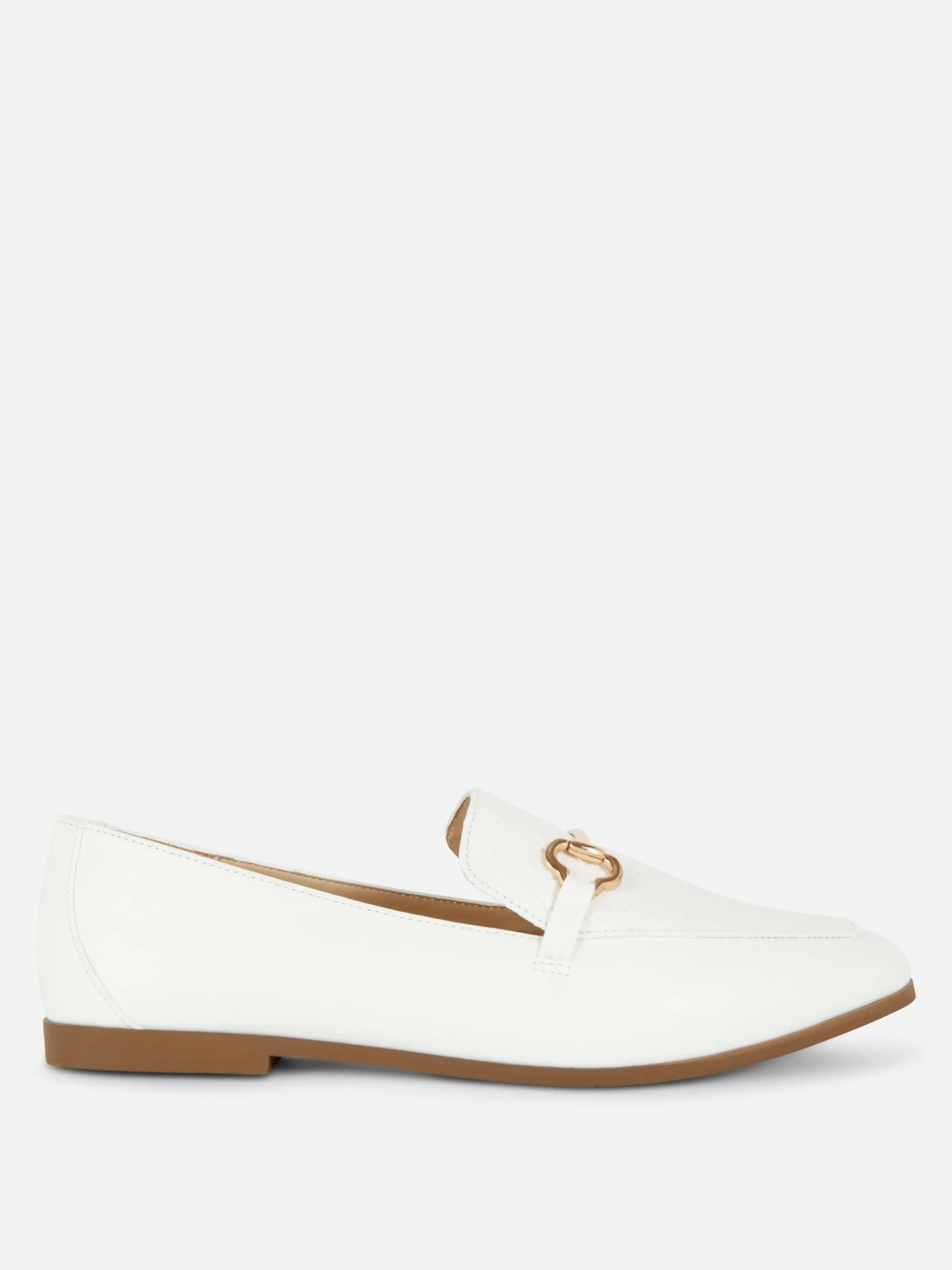 Sale Horsebit-Loafer Aus Kunstleder Damen Flache Schuhe