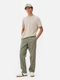 New Hose Aus Leinengemisch Herren Hosen