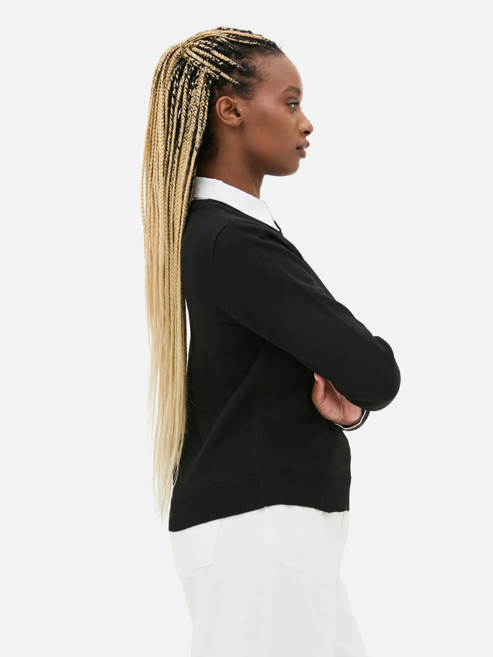 2-in-1-Hemd Und -Pullover Damen Pullover Und Cardigans