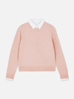 2-in-1-Hemd Und -Pullover Damen Pullover Und Cardigans