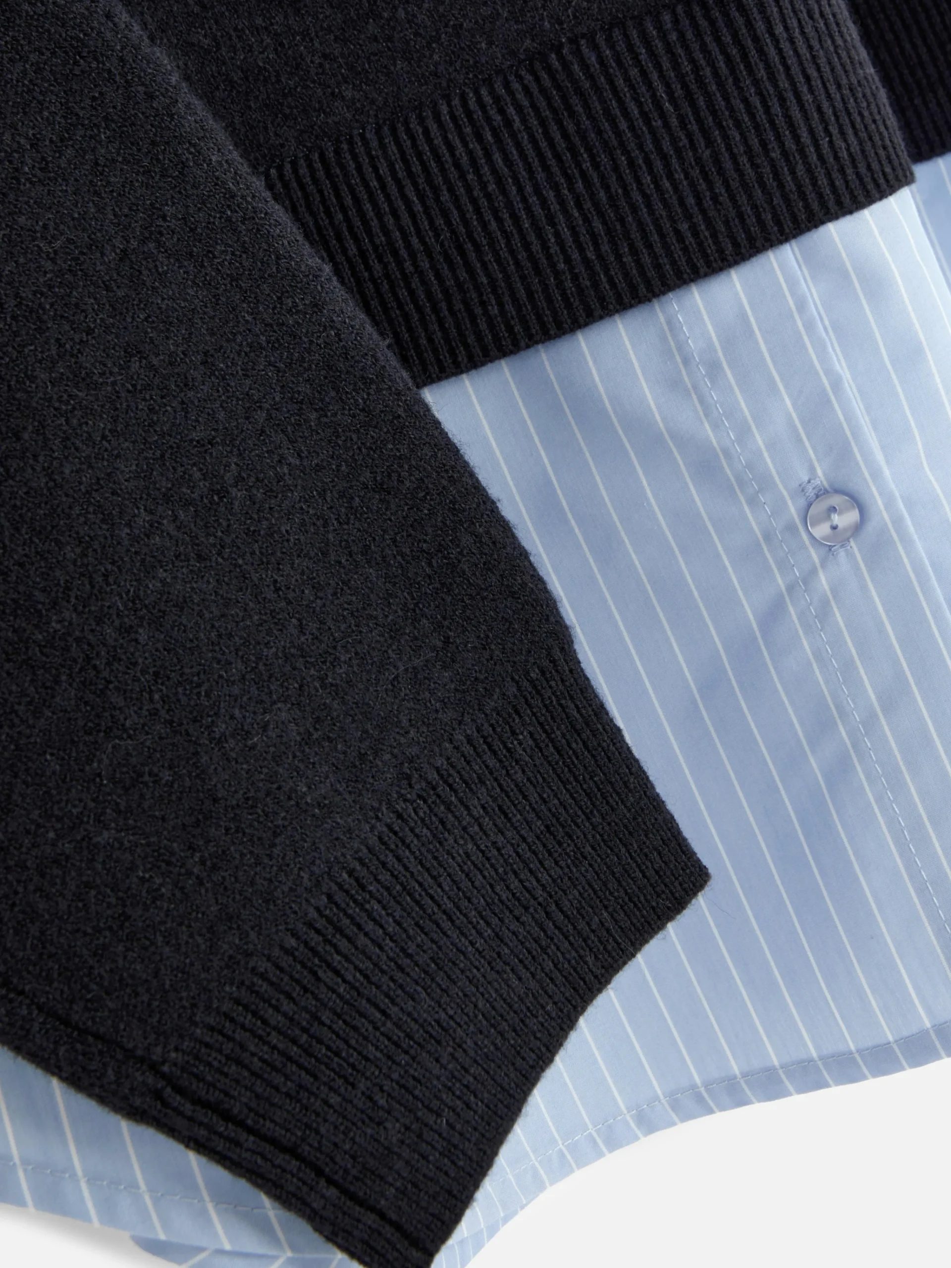 Online 2-in-1-Set Aus Strickpullover Mit Slogan Und Hemd Damen Pullover Und Cardigans