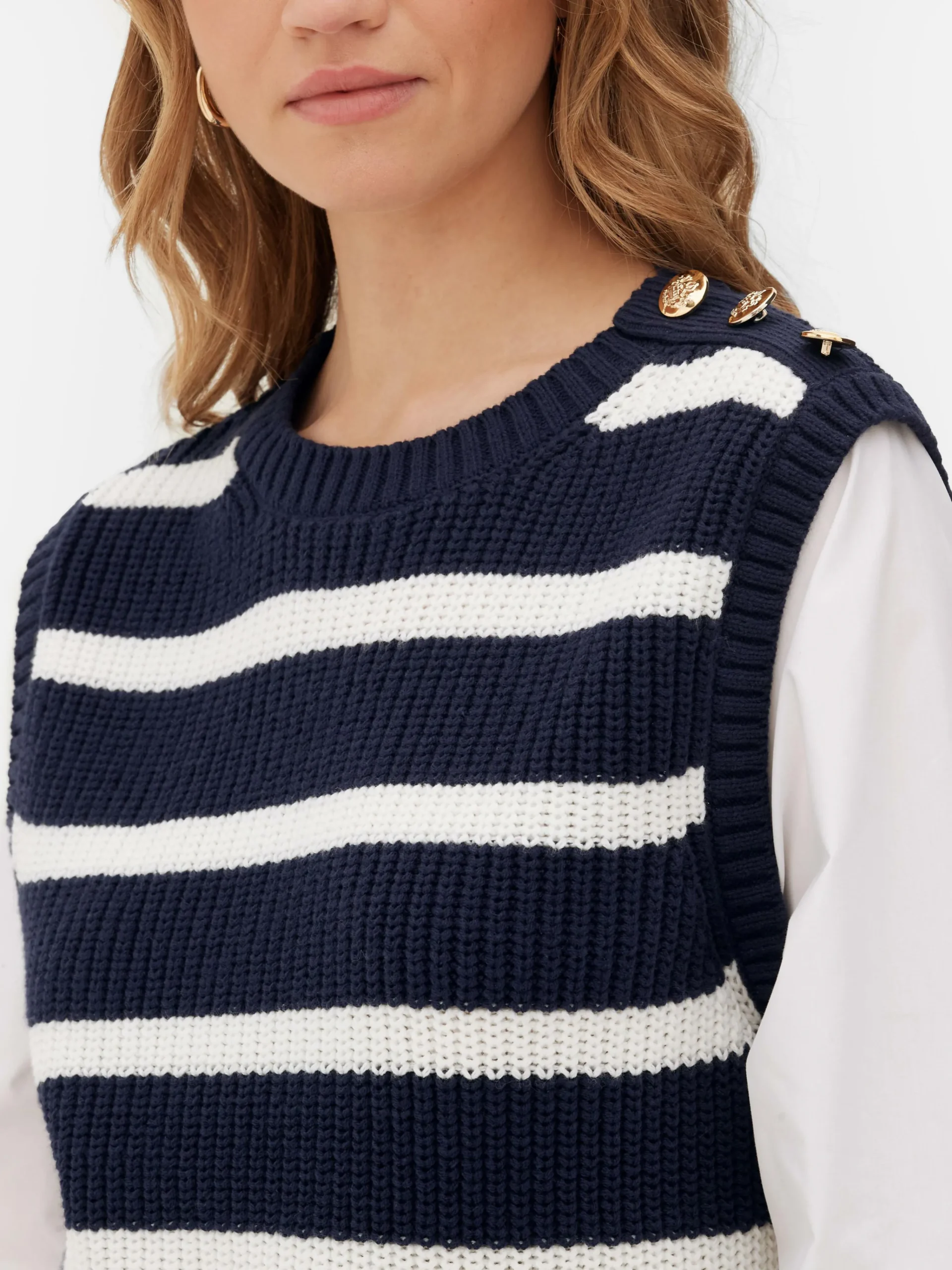 Outlet 2-in-1-Set Aus Strickpullunder Und Hemd Damen Pullover Und Cardigans