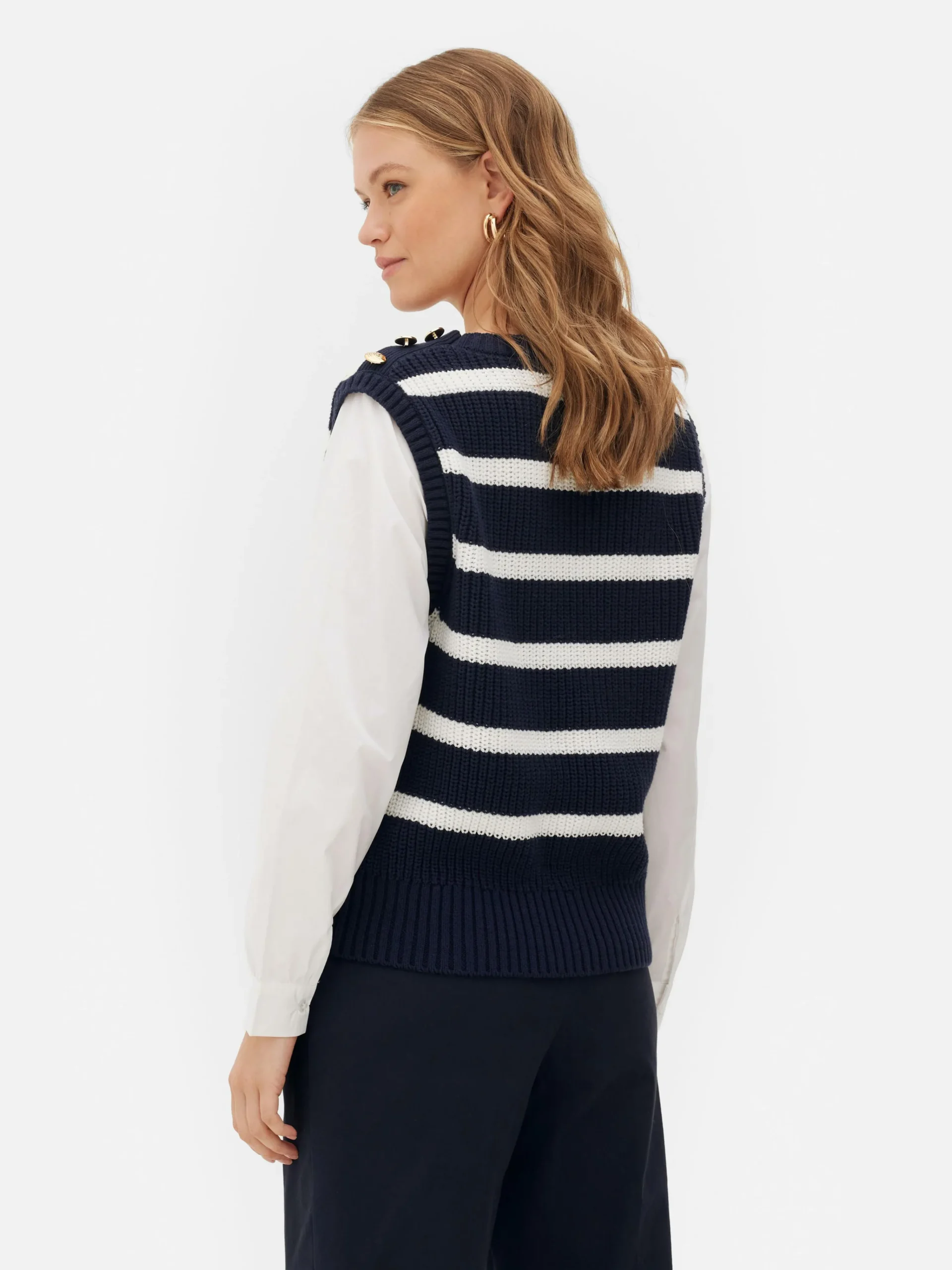 Outlet 2-in-1-Set Aus Strickpullunder Und Hemd Damen Pullover Und Cardigans