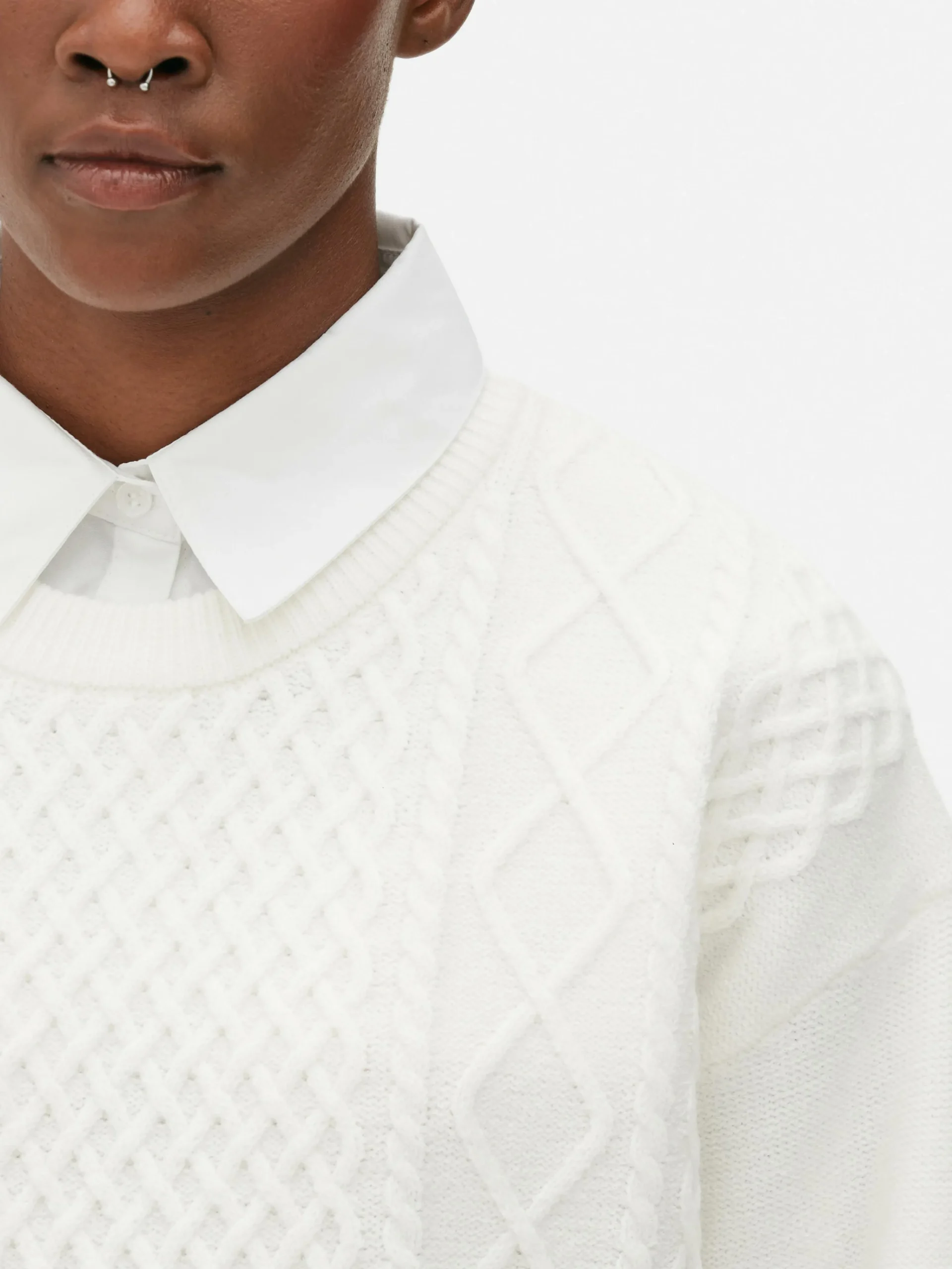 Online 2-in-1-Strickpullover Mit Zopfmuster Damen Pullover Und Cardigans