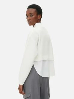 Online 2-in-1-Strickpullover Mit Zopfmuster Damen Pullover Und Cardigans