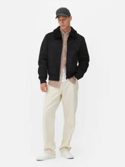 Best Jacke In Wildleder-Optik Mit Borg-Kragen Herren Jacken Und Mäntel