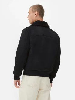 Best Jacke In Wildleder-Optik Mit Borg-Kragen Herren Jacken Und Mäntel