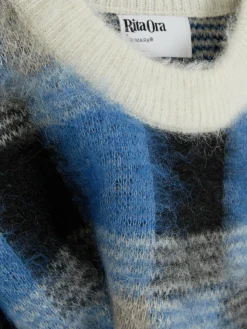 Clearance Karierter „Rita Ora“ Pullover Aus Gebürstetem Stoff Damen Pullover Und Cardigans