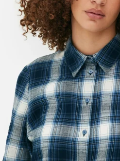 Best Kariertes Hemd Mit Knopfleiste Damen Blusen