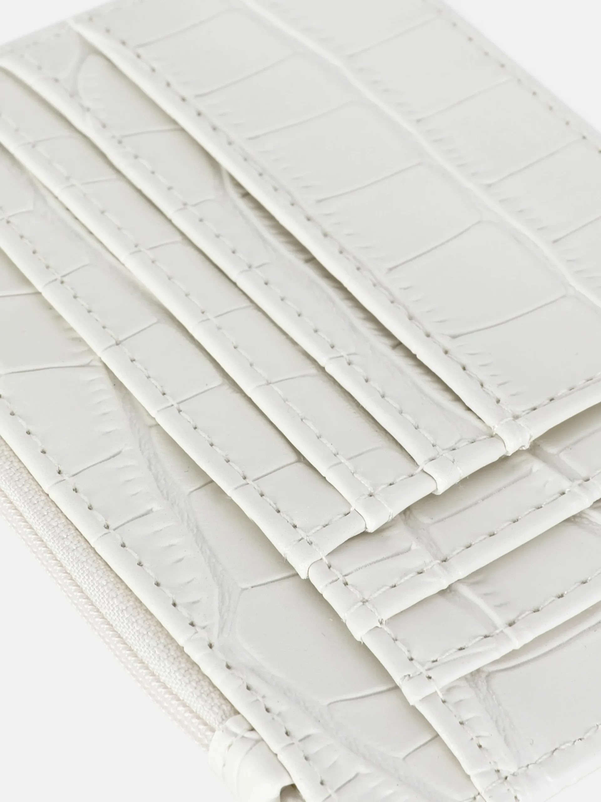 New Kartenetui In Kroko-Optik Mit Initiale Damen Taschen Und Portemonnaies