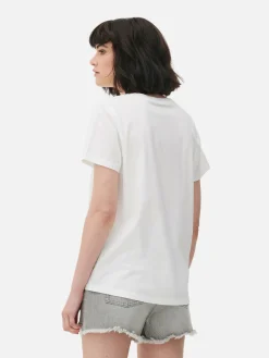 „Keith Haring“ T-Shirt Mit Grafik Damen Tops Und T-Shirts