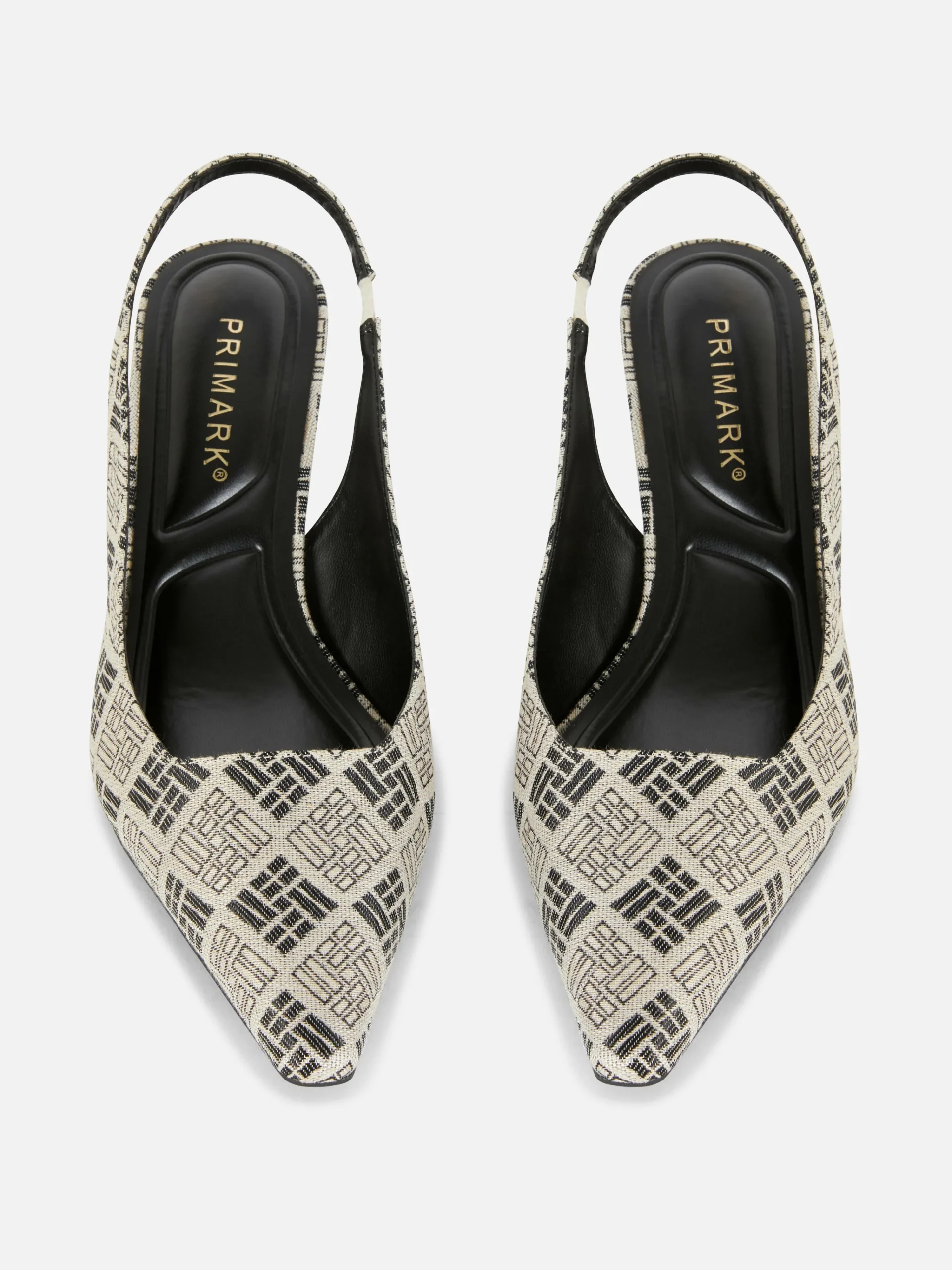 Online Kitten-Heels Mit Geometrischem Muster Und Slingback Damen Heels