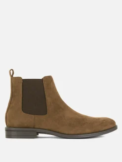 Outlet Klassische Chelsea Boots Aus Wildlederimitat Herren Stiefel
