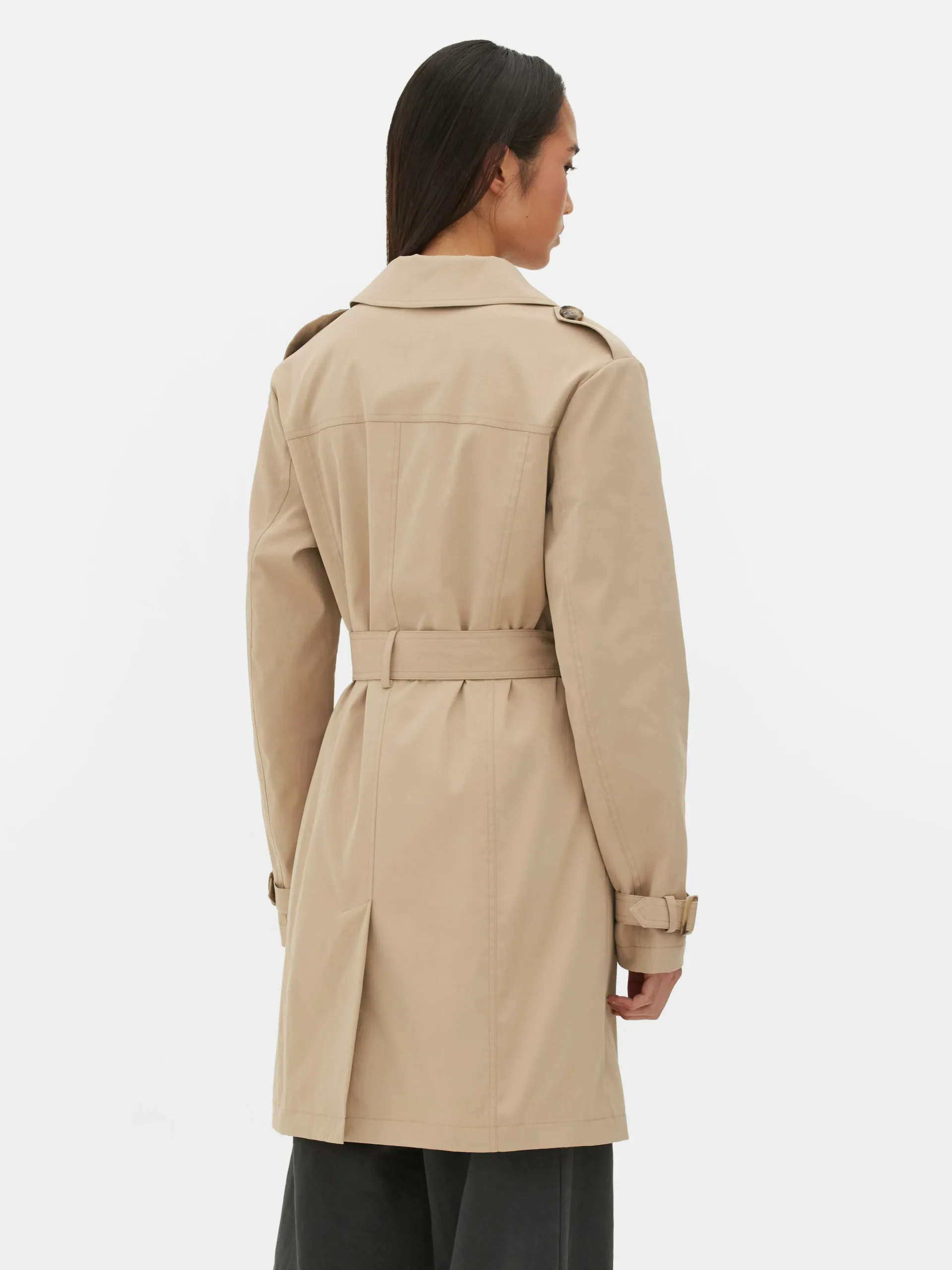 Discount Klassischer Doppelreihiger Mac-Mantel Damen Jacken Und Mäntel