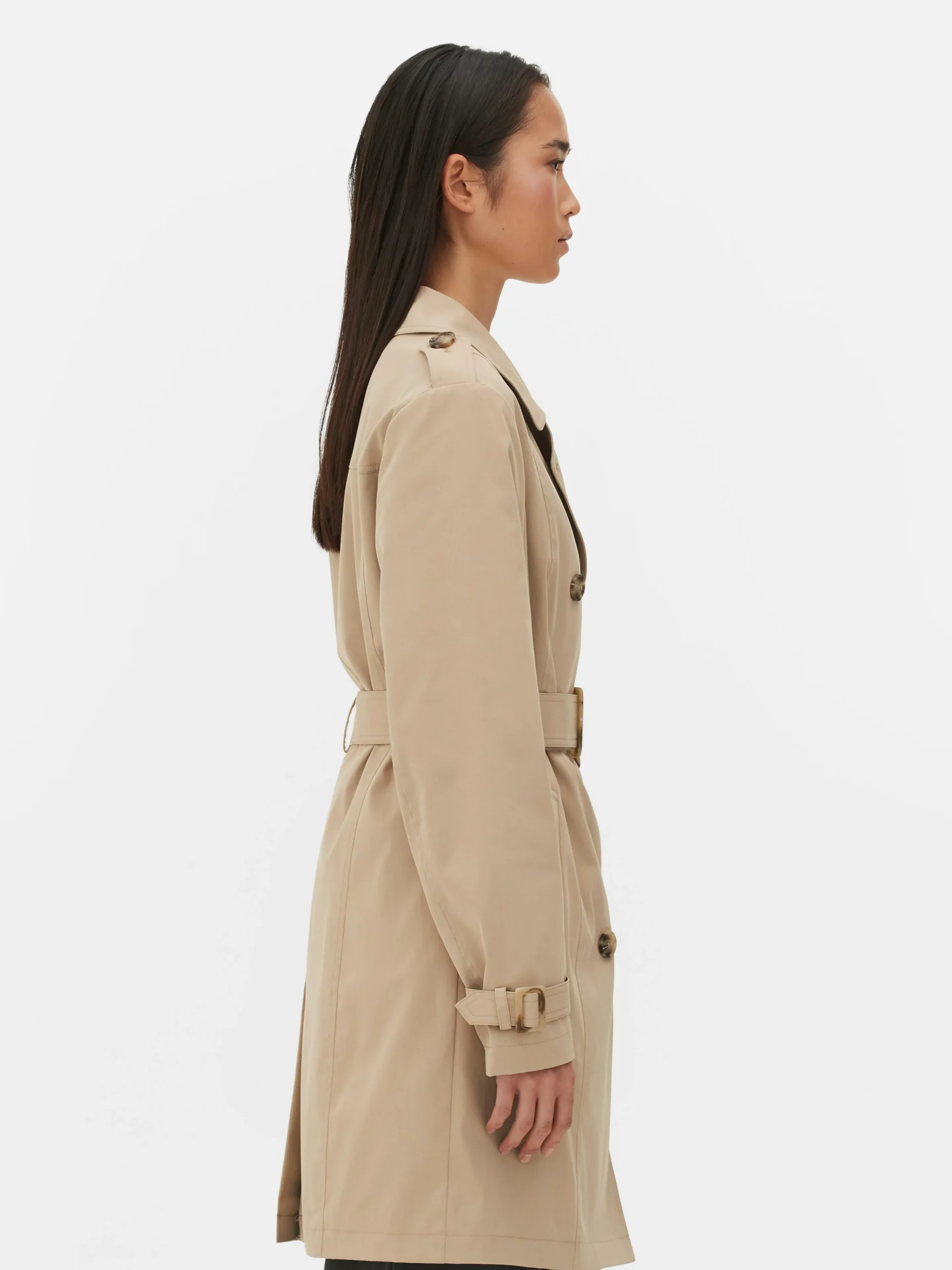 Discount Klassischer Doppelreihiger Mac-Mantel Damen Jacken Und Mäntel