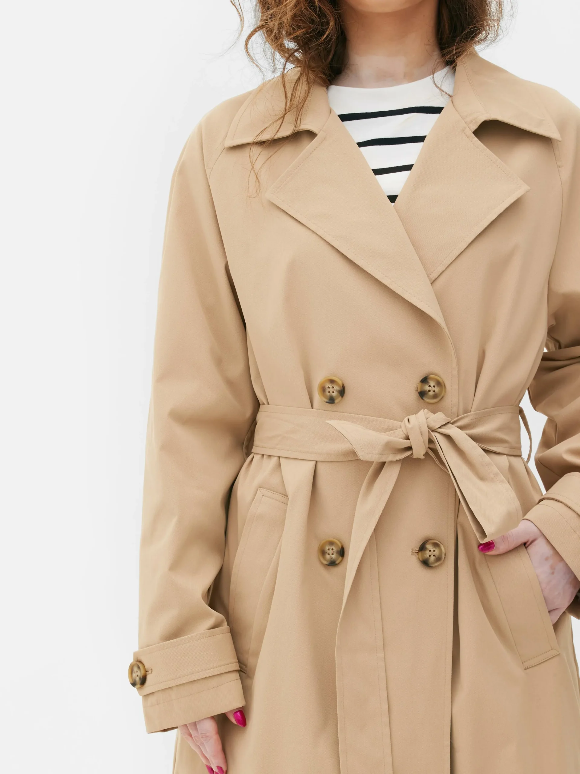 Clearance Klassischer Zweireihiger Trenchcoat Damen Jacken Und Mäntel