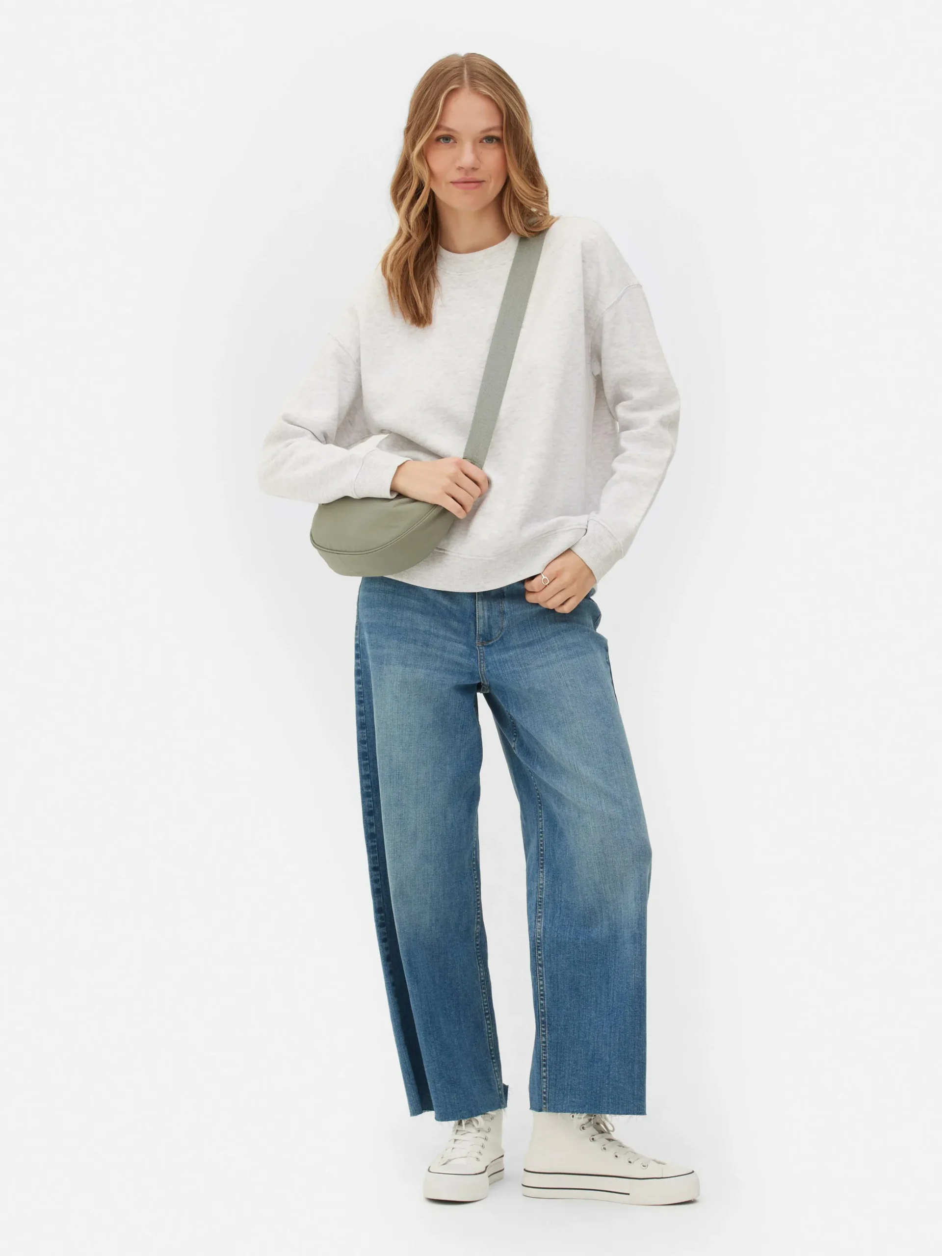 Online Klassisches Sweatshirt Mit Rundhalsausschnitt Damen Hoodies Und Sweatshirts