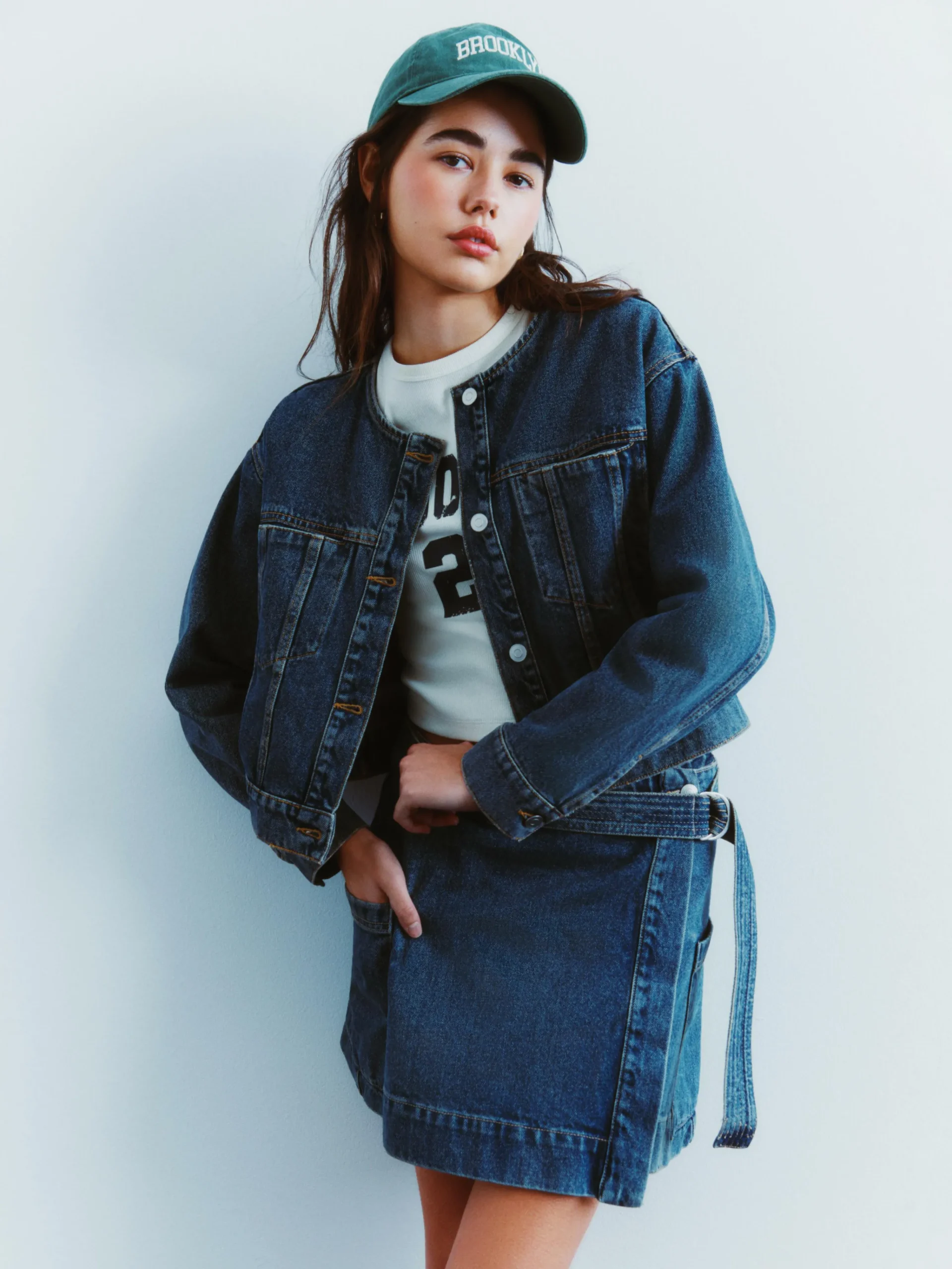 Online Kragenlose Jeansjacke Damen Denim|Jacken Und Mäntel