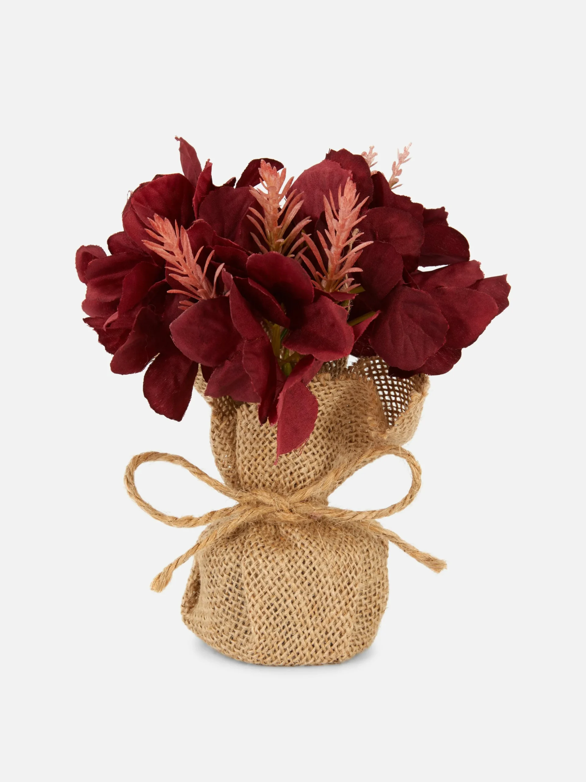 Sale Kunstblumenarrangement Mit Jute Umwickelt Kunstpflanzen Und -Blumen