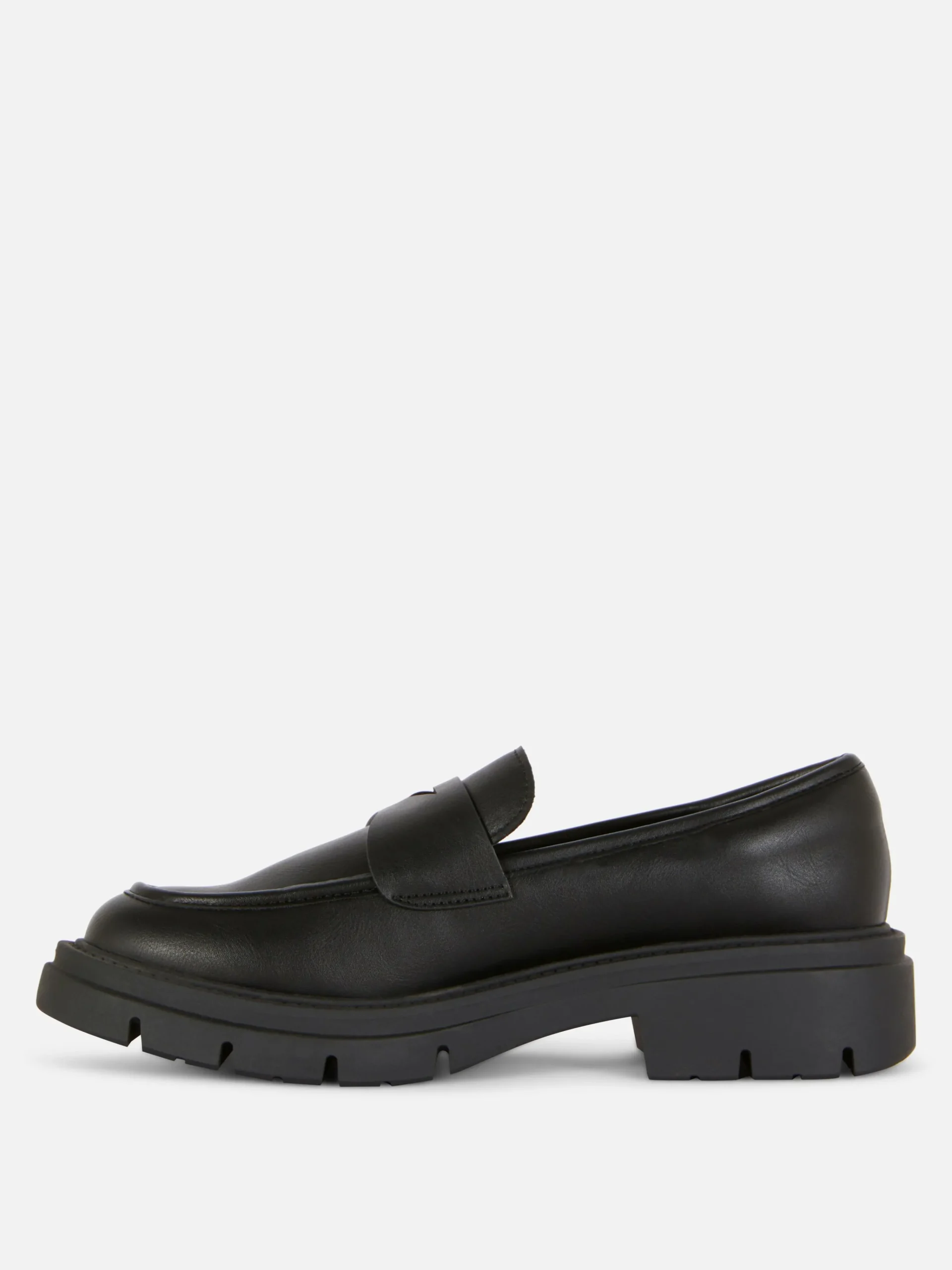 New Kunstleder-Loafer Mit Dicker Sohle Damen Flache Schuhe