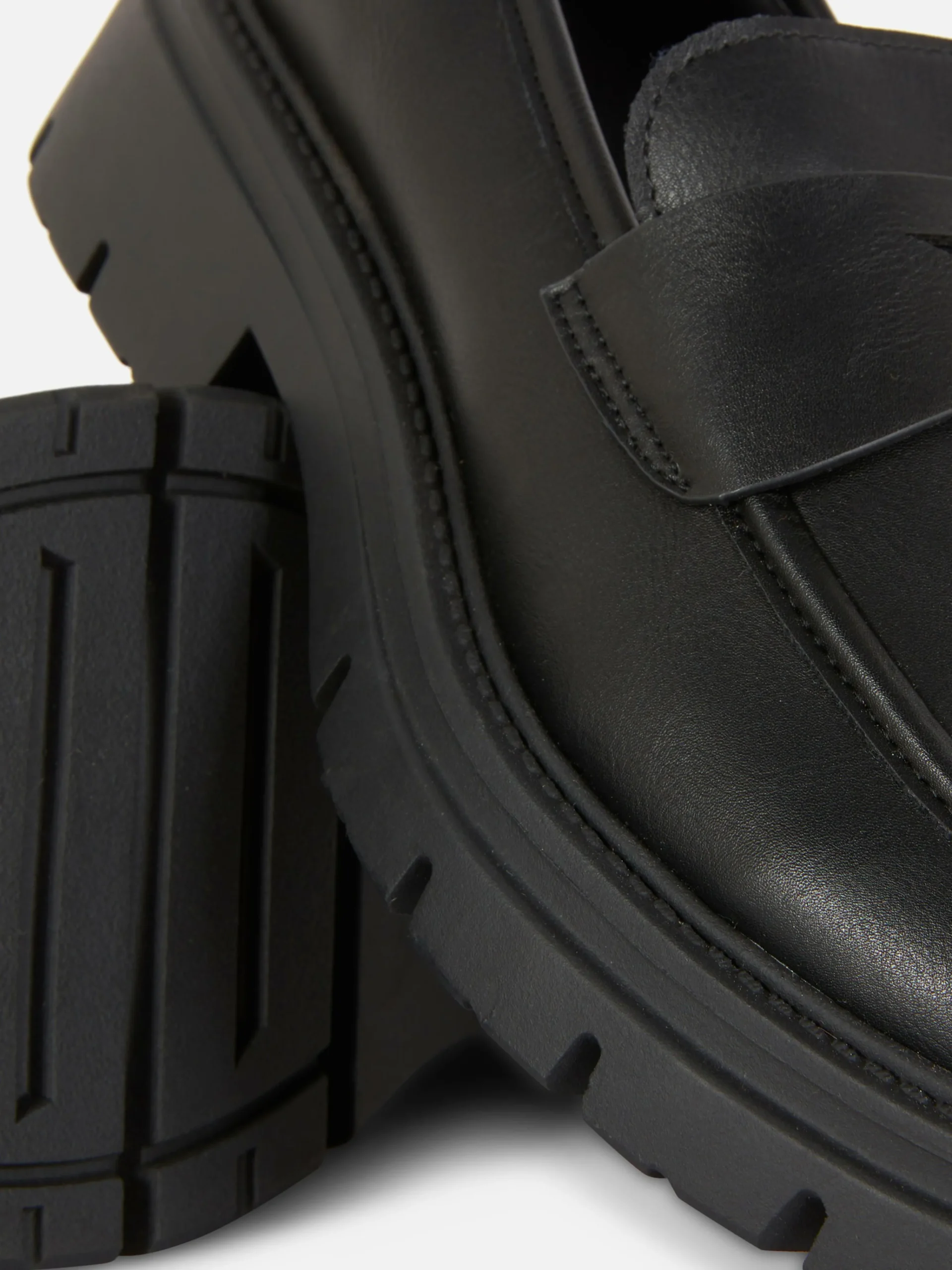 New Kunstleder-Loafer Mit Dicker Sohle Damen Flache Schuhe