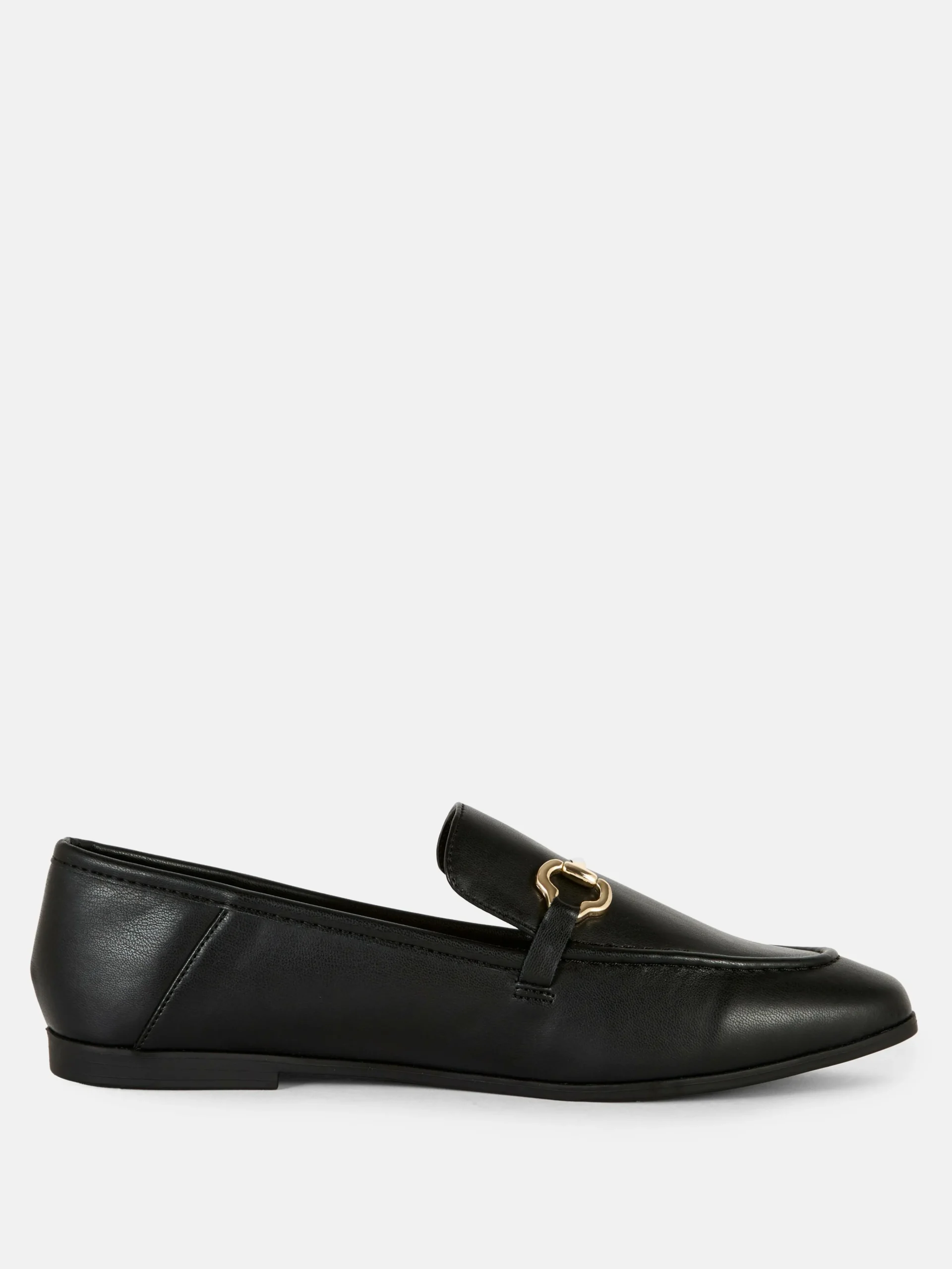 Kunstleder-Loafer Mit Trensenverzierung Damen Flache Schuhe