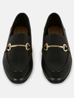 Kunstleder-Loafer Mit Trensenverzierung Damen Flache Schuhe