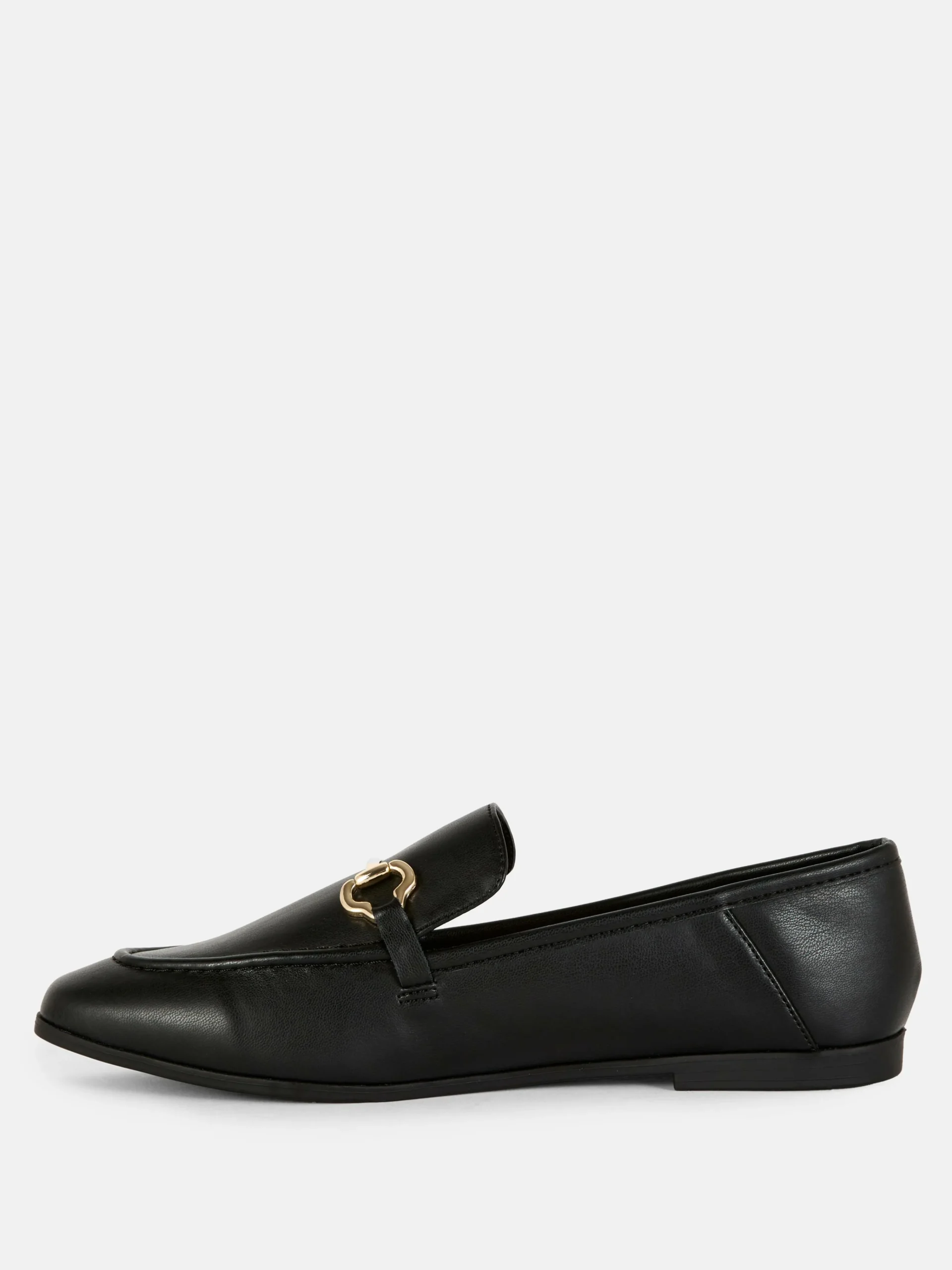 Kunstleder-Loafer Mit Trensenverzierung Damen Flache Schuhe