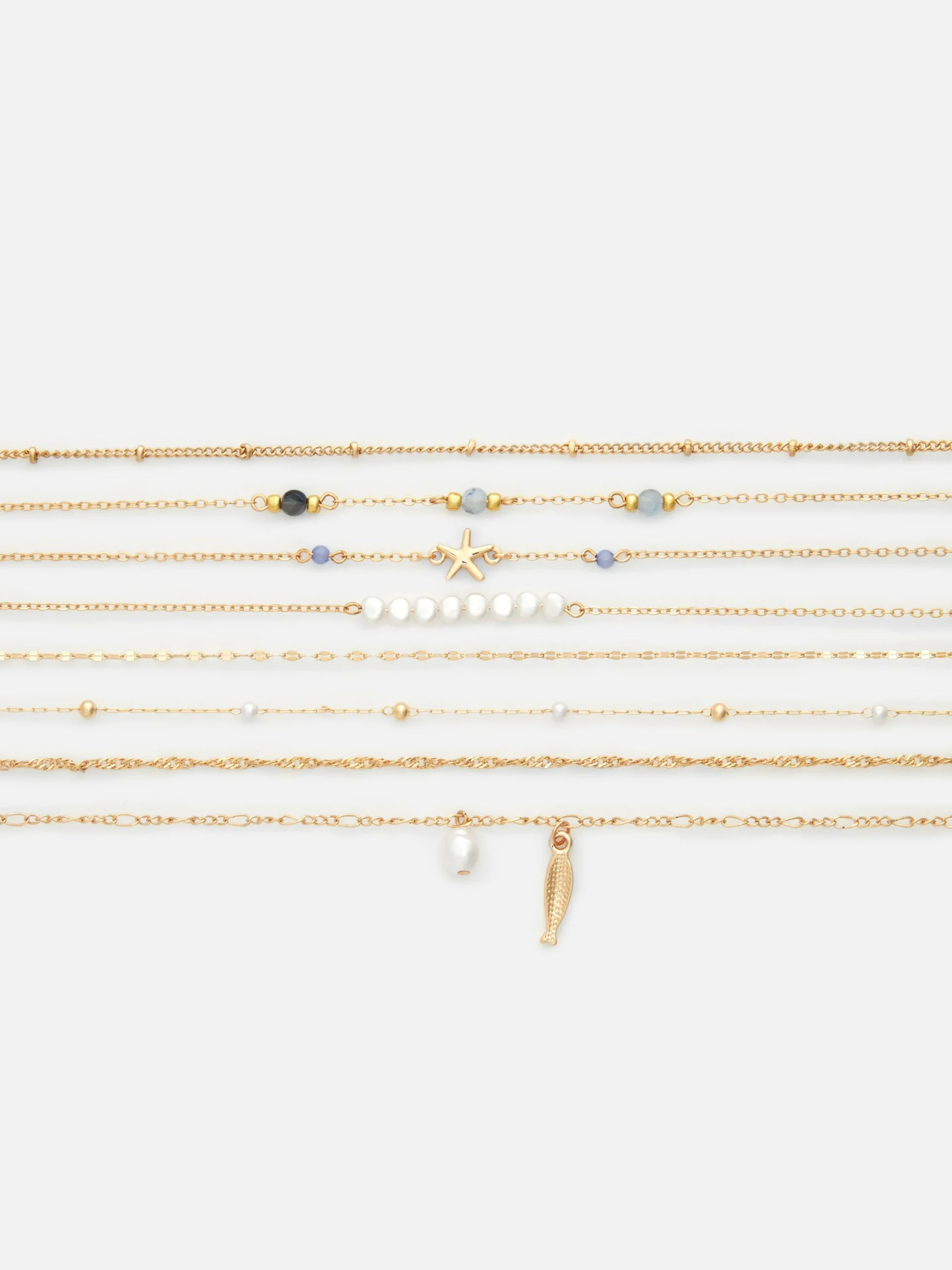 New Kunstperlen- Und Bettelarmbänder, 8er-Pack Damen Schmuck