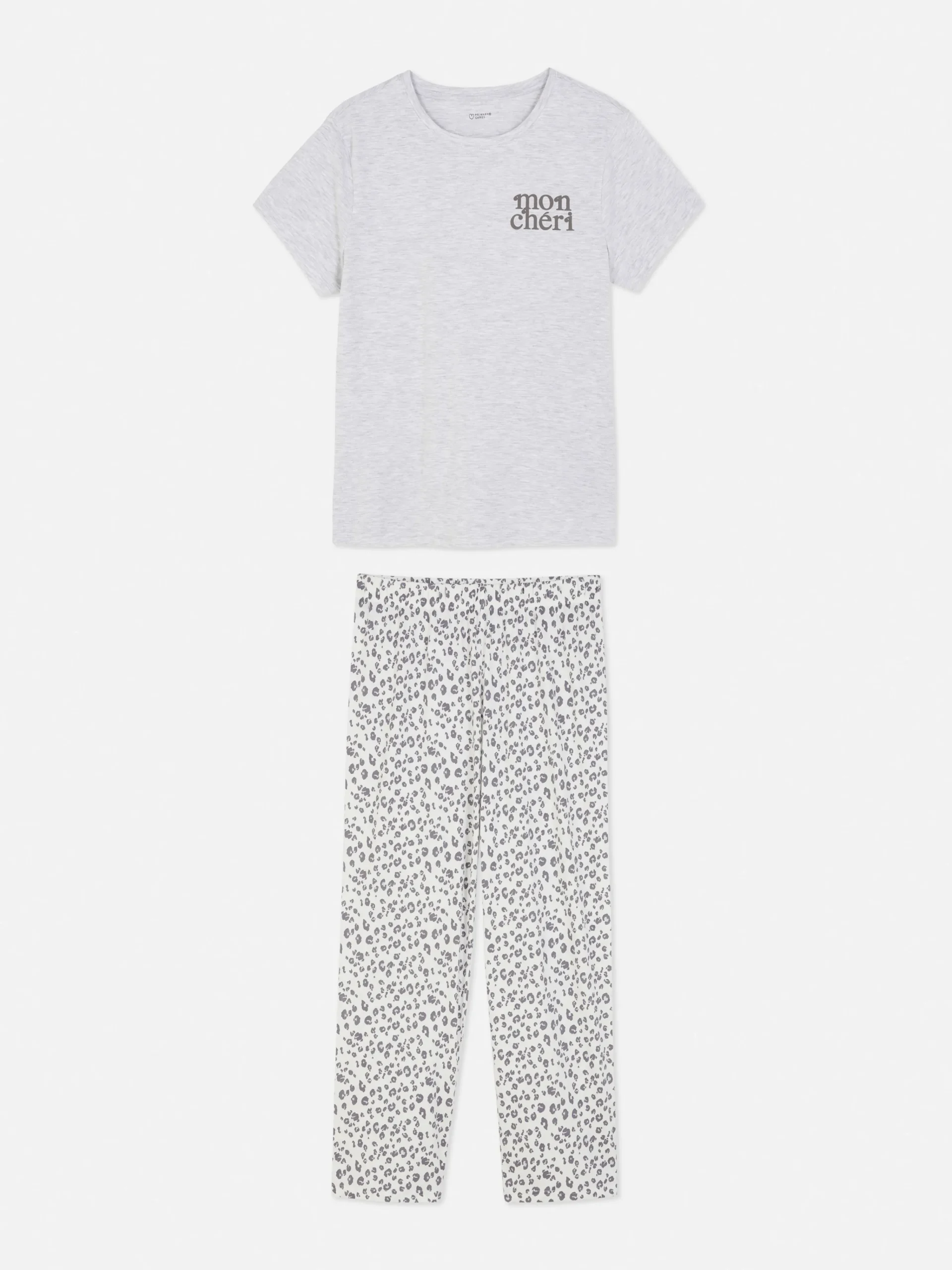 Kurzarm-Schlafanzug Aus Jersey Mit Grafik Damen Schlafanzüge