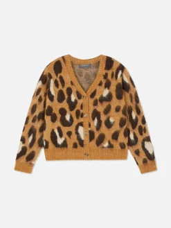 Best Kurzer Cardigan Mit Leopardenmuster Damen Pullover Und Cardigans