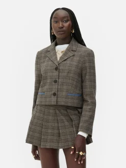 Outlet Kurzer „Rita Ora“ Blazer Mit Karomuster Damen Blazer