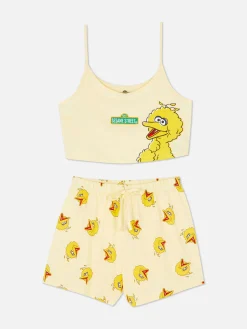 Sale Kurzer „Sesamstraße“ Schlafanzug Damen Schlafanzüge