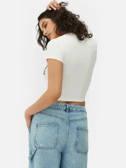 Online Kurzes, Geripptes „Paul Gauguin“ T-Shirt Damen Grafik-T-Shirts Und -Sweatshirts|Tops Und T-Shirts