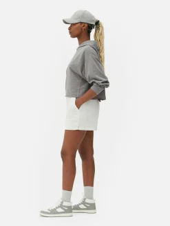 Online Kurzes Hoodie Mit Geradem Schnitt Damen Hoodies Und Sweatshirts