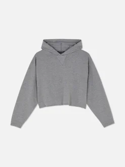 Online Kurzes Hoodie Mit Geradem Schnitt Damen Hoodies Und Sweatshirts