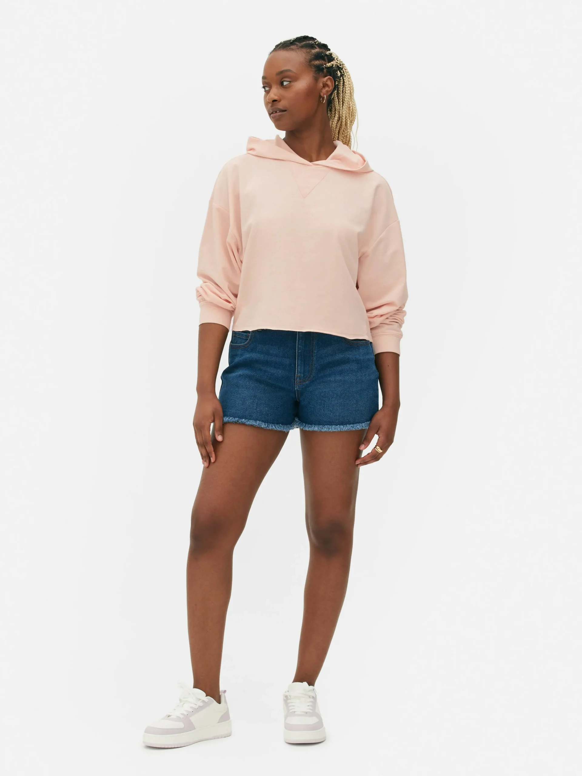 Best Kurzes Hoodie Mit Geradem Schnitt Damen Hoodies Und Sweatshirts