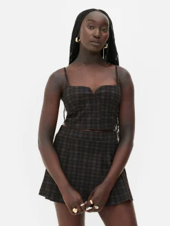 Online Kurzes, Kariertes „Rita Ora“ Trägertop Zum Kombinieren Damen Tops Und T-Shirts