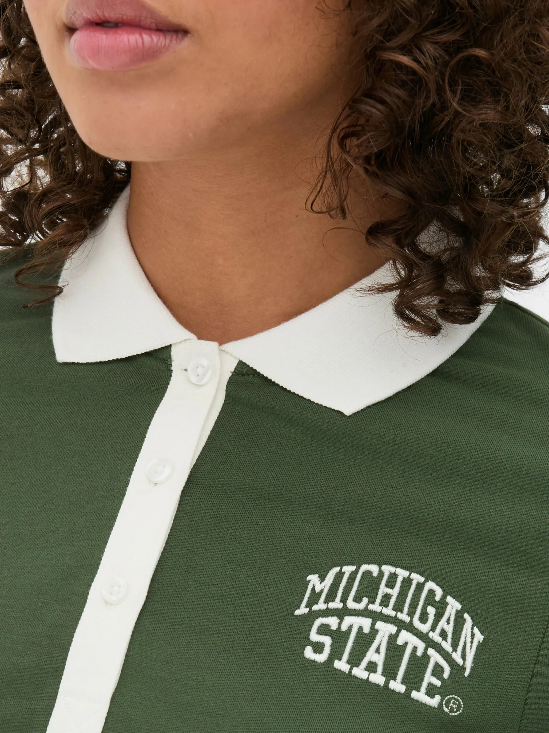 Outlet Kurzes „Michigan State“ Poloshirt Damen Tops Und T-Shirts