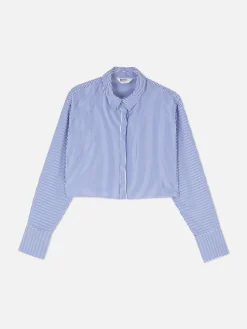 Sale Kurzes „Rita Ora“ Hemd Mit Streifen Damen Blusen