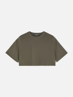 Clearance Kurzes T-Shirt Mit Geradem Schnitt Damen Tops Und T-Shirts