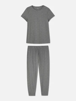 Best Kurzärmeliger Jersey-Schlafanzug Mit Print Damen Schlafanzüge