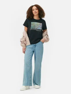 Online Kurzärmeliges „Claude Monet“ T-Shirt Damen Tops Und T-Shirts