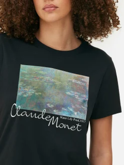 Online Kurzärmeliges „Claude Monet“ T-Shirt Damen Tops Und T-Shirts