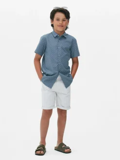 Clearance Kurzärmeliges Hemd Mit Knopfleiste Kinder Tops Und T-Shirts