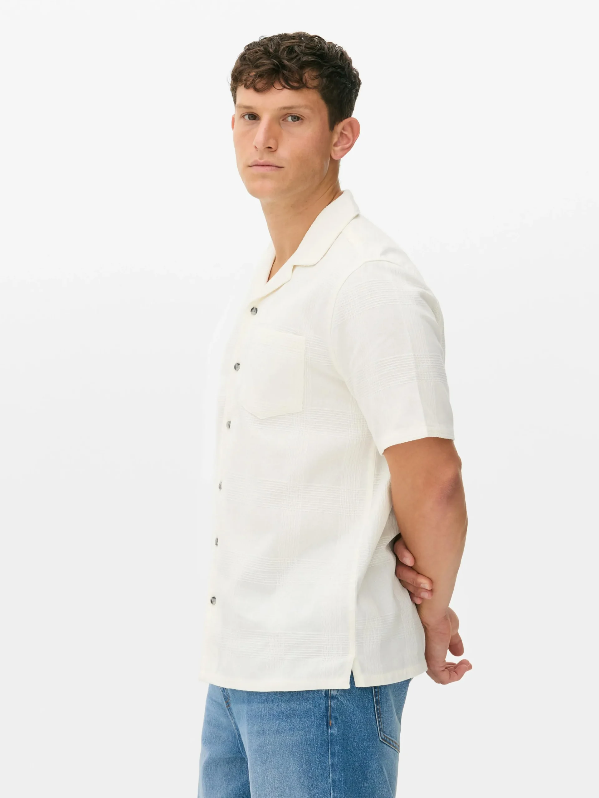 Clearance Kurzärmeliges Hemd Mit Knopfleiste Herren Hemden