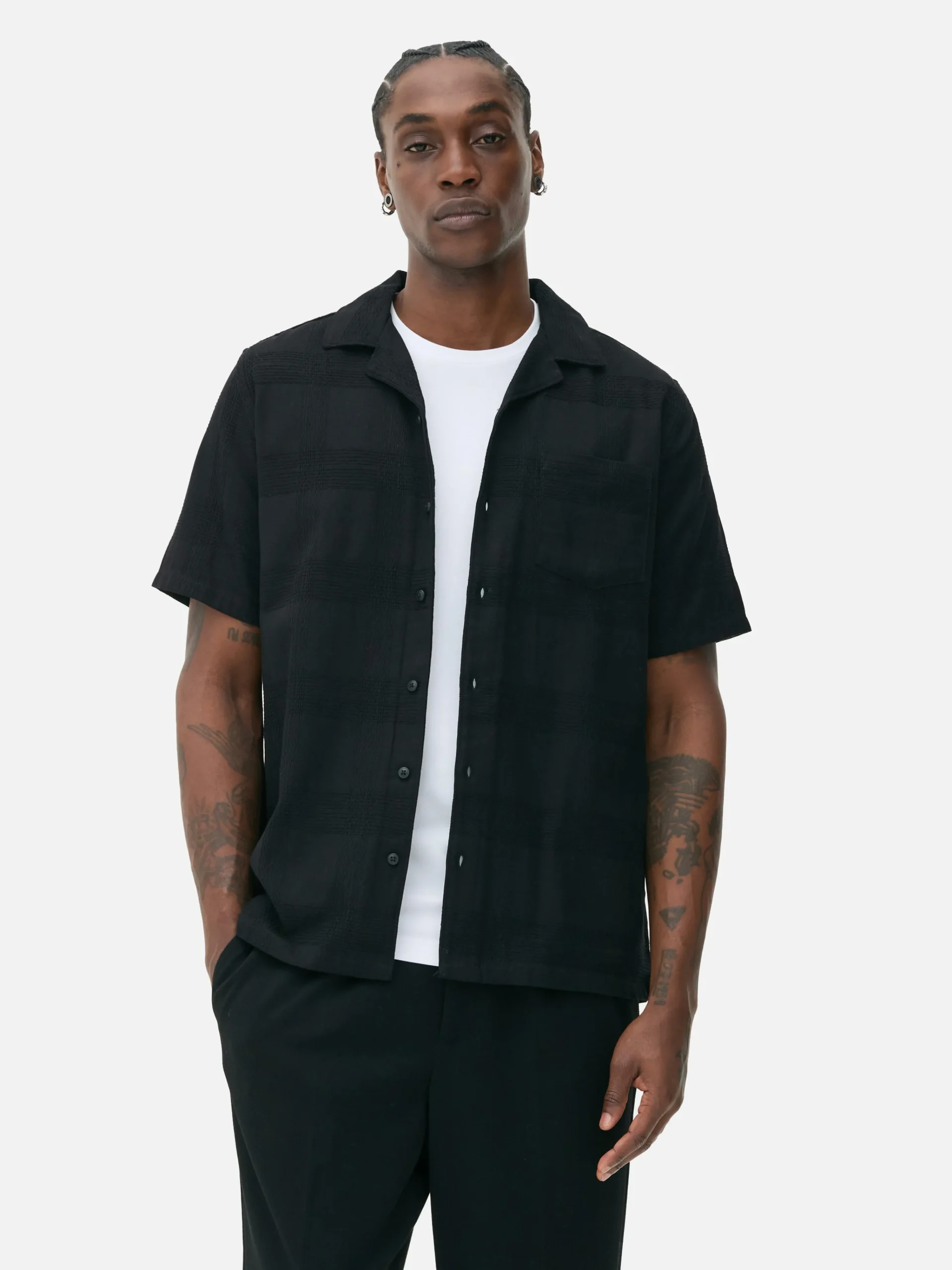 New Kurzärmeliges Hemd Mit Knopfleiste Herren Hemden