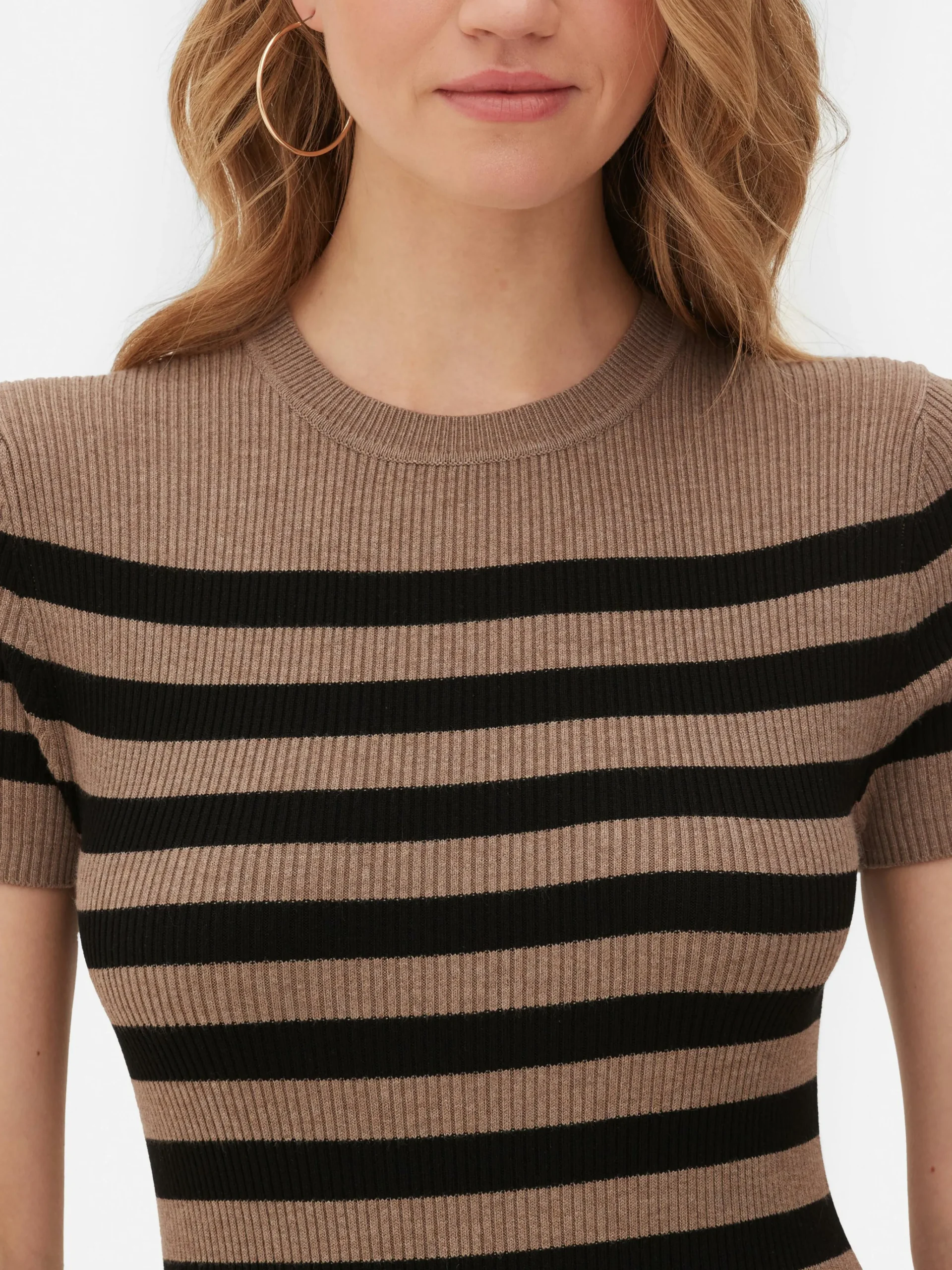 New Kurzärmeliges Midi-Pulloverkleid Damen Kleider