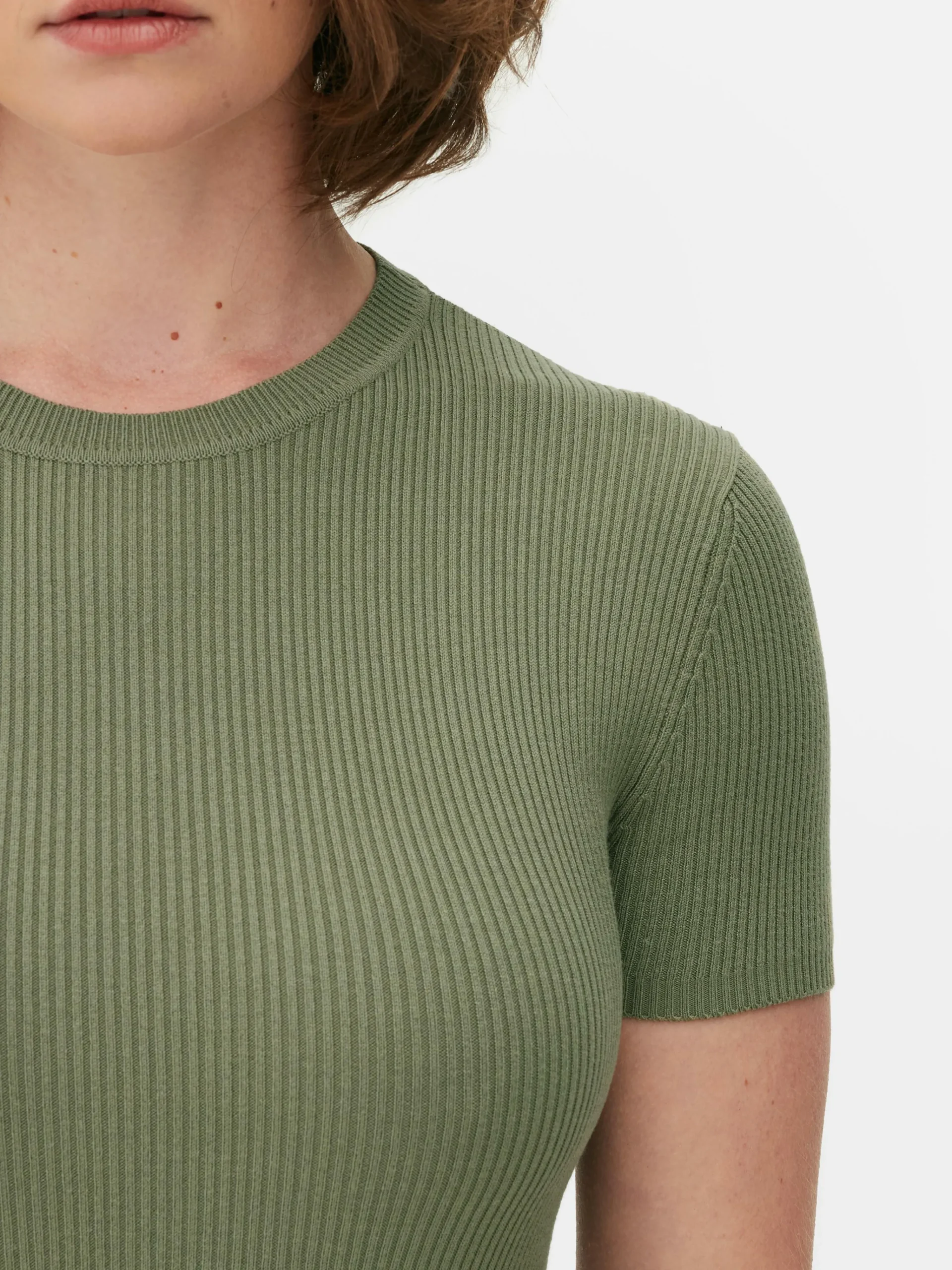 Sale Kurzärmeliges Midi-Pulloverkleid Damen Kleider