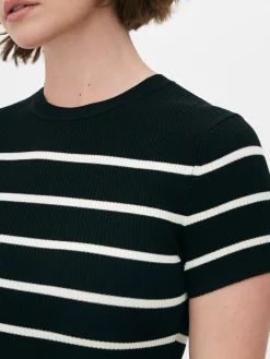 Online Kurzärmeliges Midi-Pulloverkleid Damen Kleider